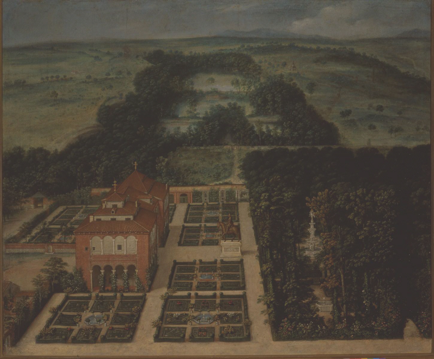 Vista de la Casa de Campo pintura de Félix Castello. 1615-1651